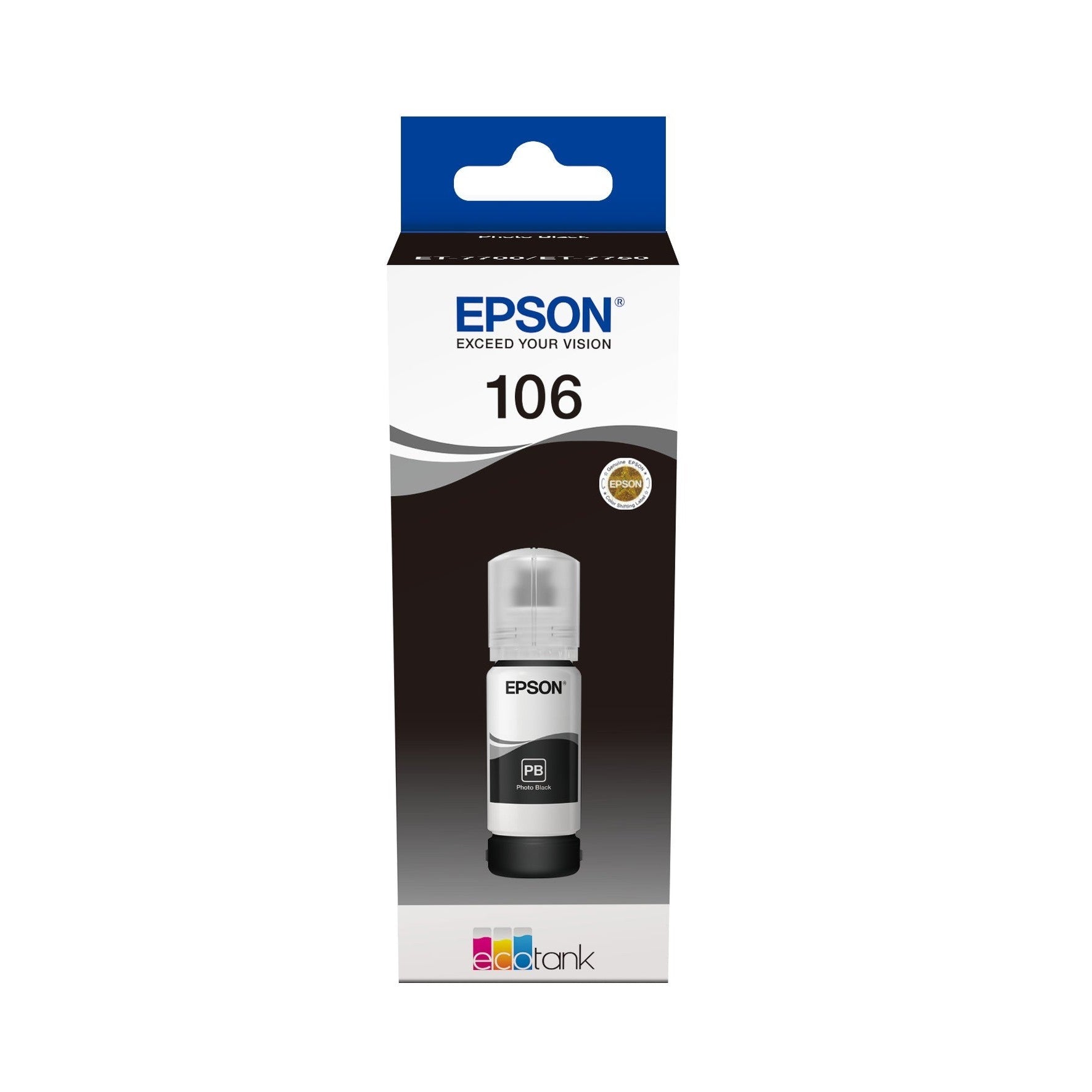 Recarga de Tinta EPSON 106 Preta para EcoTank 7700/7750 (70ml) Epson