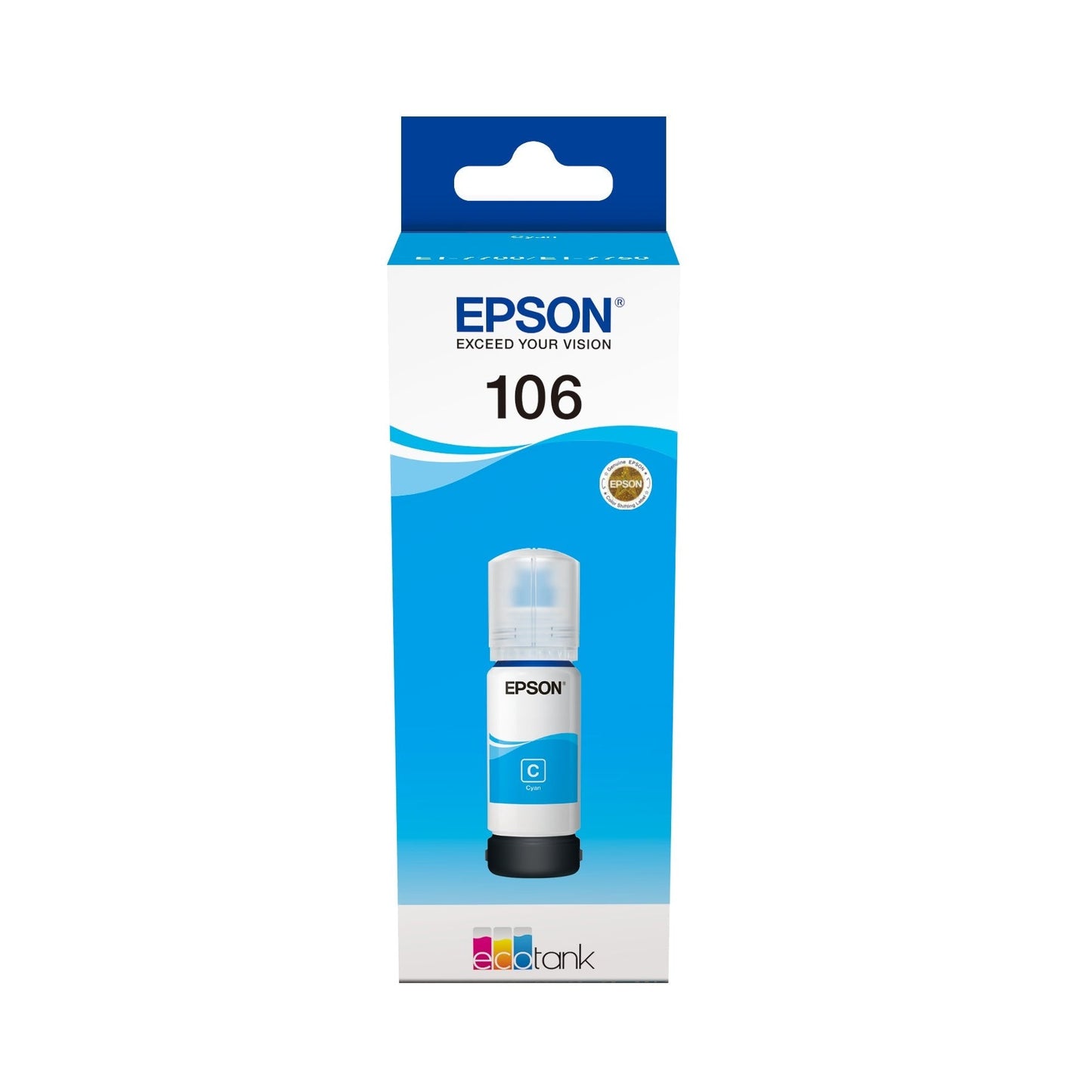 Recarga de Tinta EPSON 106 Ciano 70ml para EcoTank 7700/7750 Epson