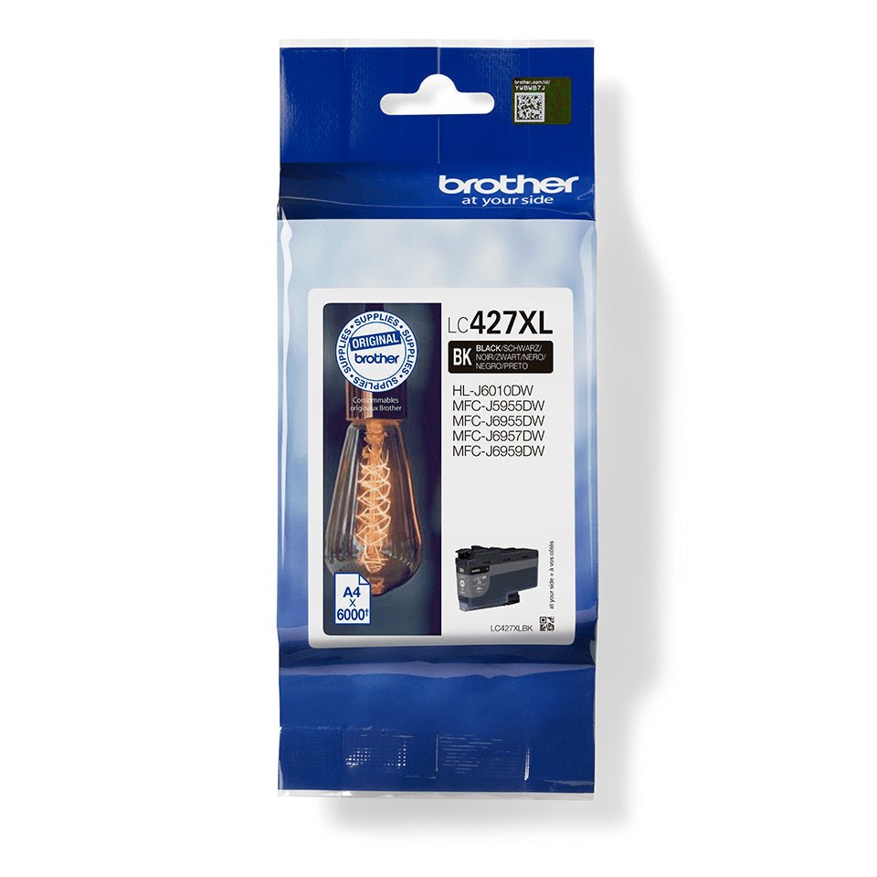Cartucho de Tinta Preto Brother LC427XLBK para 6000 páginas Brother
