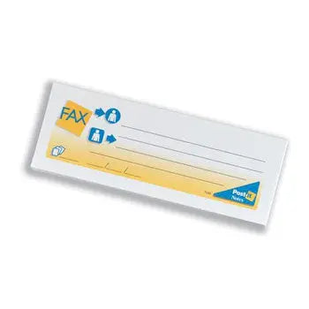 Notas adesivas Post-it Mensagem Fax Pequeno 102x37mm, pacote com 2 unidades, marca 3M, ideal para recados rápidos.
