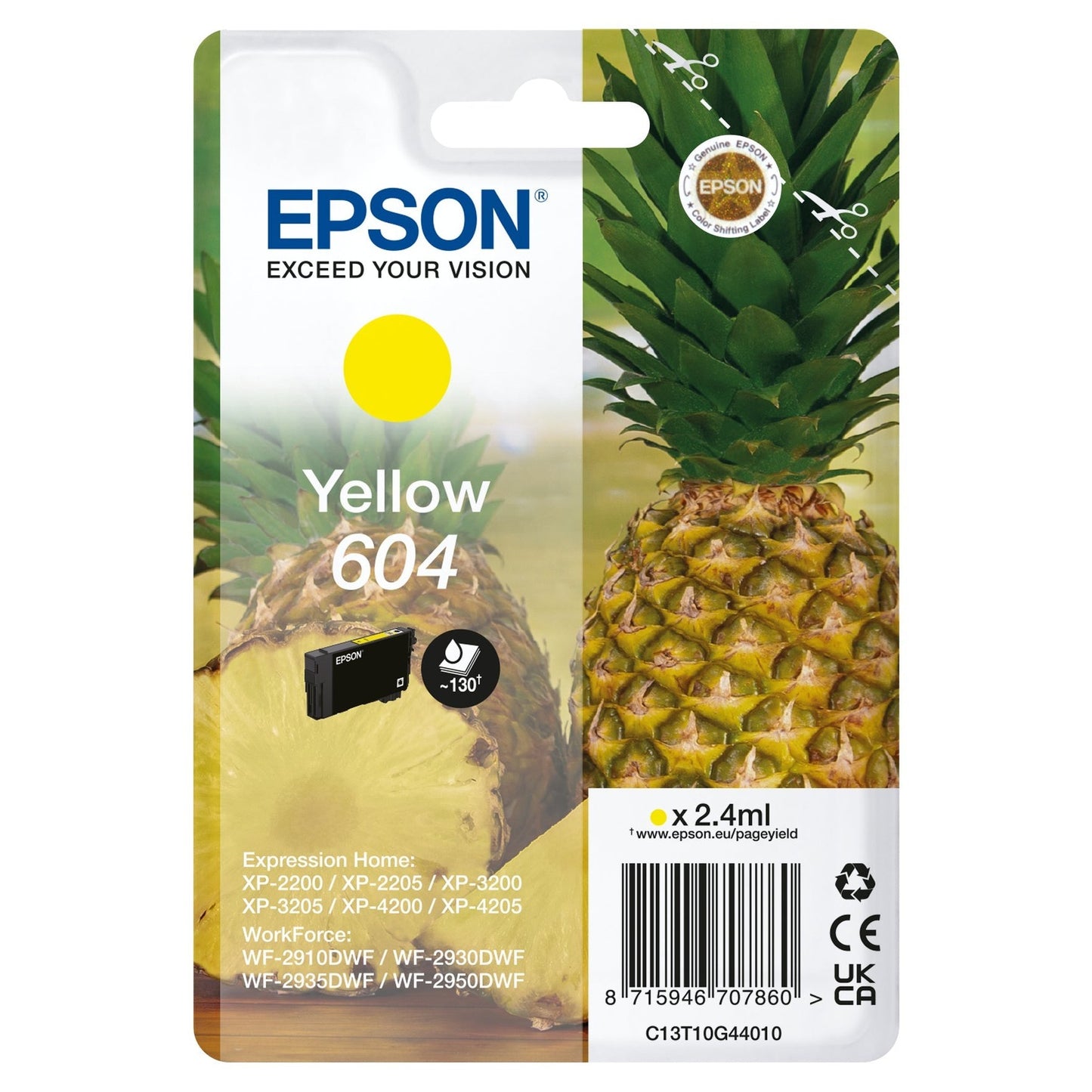 Tinta Amarela EPSON 1LB – Carregamento Único Para Impressoras Epson