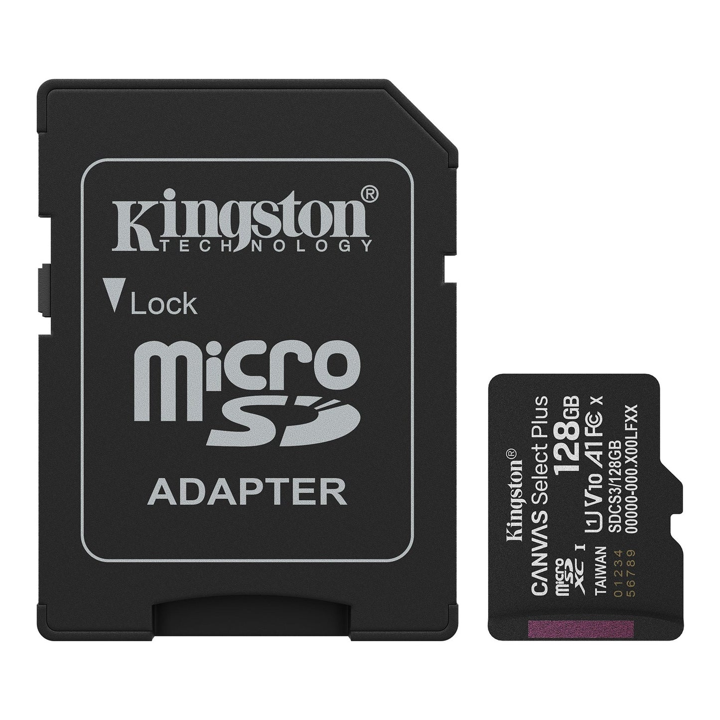 Kingston Canvas Select Plus - Cartão de memória flash adaptador microSDXC para SD Incluído - 128 GB - A1 / Video Class V10 / UHS-I U1 / Class10 - microSDXC UHS-I