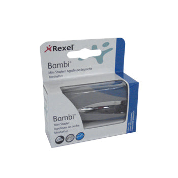 Bluepixel Equipamentos e Serviços Informáticos Lda | Agrafador Mini Nº25 para 12 Folhas + Agrafos Rexel Bambi Sortidos Rexel Agrafadores