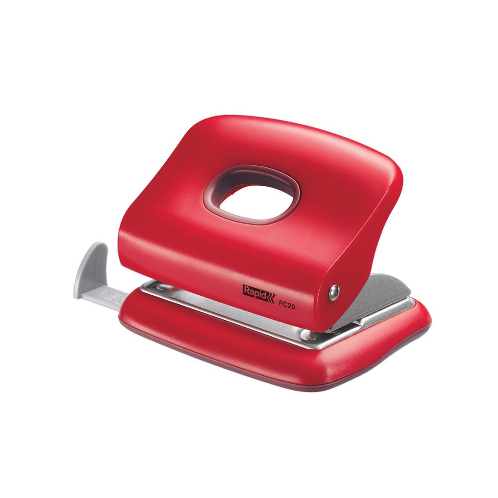 Bluepixel Equipamentos e Serviços Informáticos Lda | Furador de papel 20 folhas Rapid FC20 Fashion Vermelho Rapid Furadores