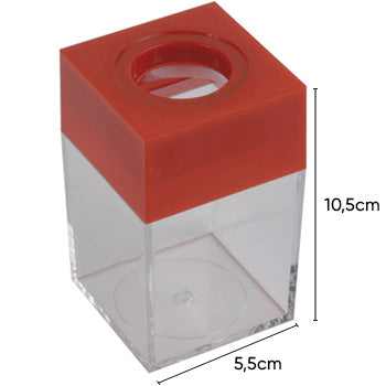 Bluepixel Equipamentos e Serviços Informáticos Lda | Porta Clips Magnético Quadrado Vermelho para Organização Neutral Porta Clips