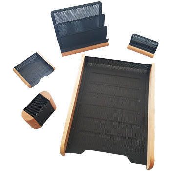 Bluepixel Equipamentos e Serviços Informáticos Lda | Organizador de Secretaria com 5 Acessórios – Modelo SNJ/10002 Neutral Conjuntos para Secretária