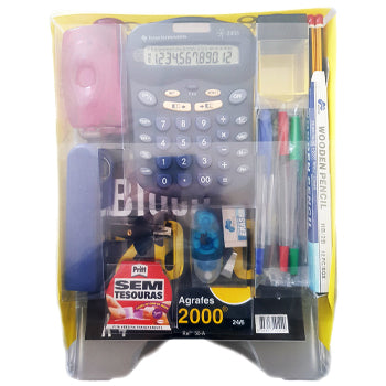 Bluepixel Equipamentos e Serviços Informáticos Lda | Pack 28 Peças para Secretaria | Materiais de Escritório Completo Neutral Conjuntos para Secretária