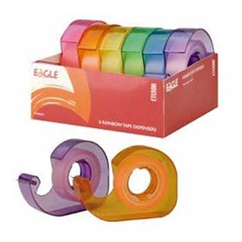 Bluepixel Equipamentos e Serviços Informáticos Lda | Fita Adesiva 13mm x 2m com Dispensador Eagle - Pack 6 Unidades Eagle Fitas