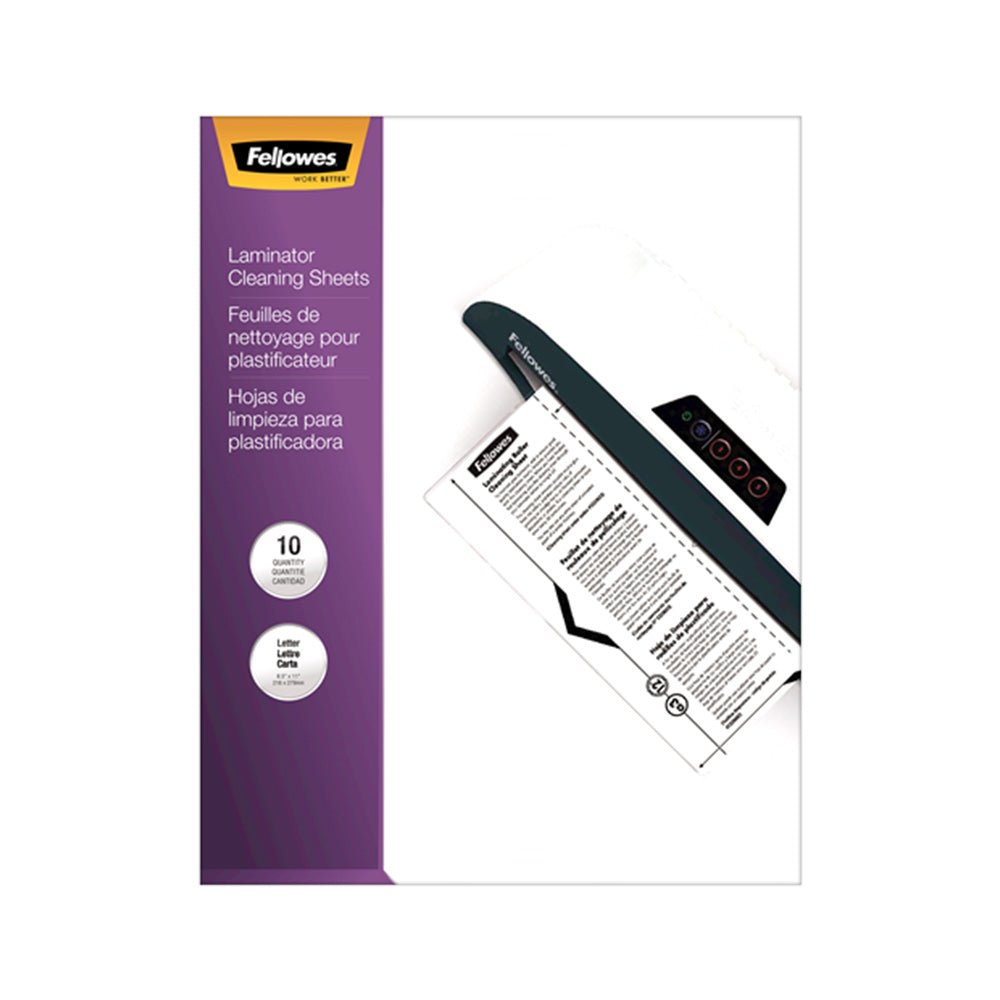Bluepixel Equipamentos e Serviços Informáticos Lda | Folhas de Limpeza Universais para Plastificadoras A4 - Pack 10 Fellowes Plastificadoras