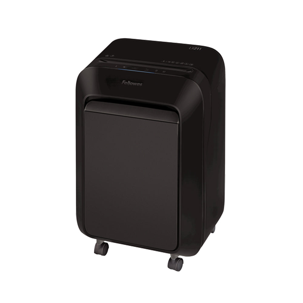 Bluepixel Equipamentos e Serviços Informáticos Lda | Destruidora de Papel Fellowes LX211 2x12mm - Preta, 15 Folhas Fellowes Corte Partículas
