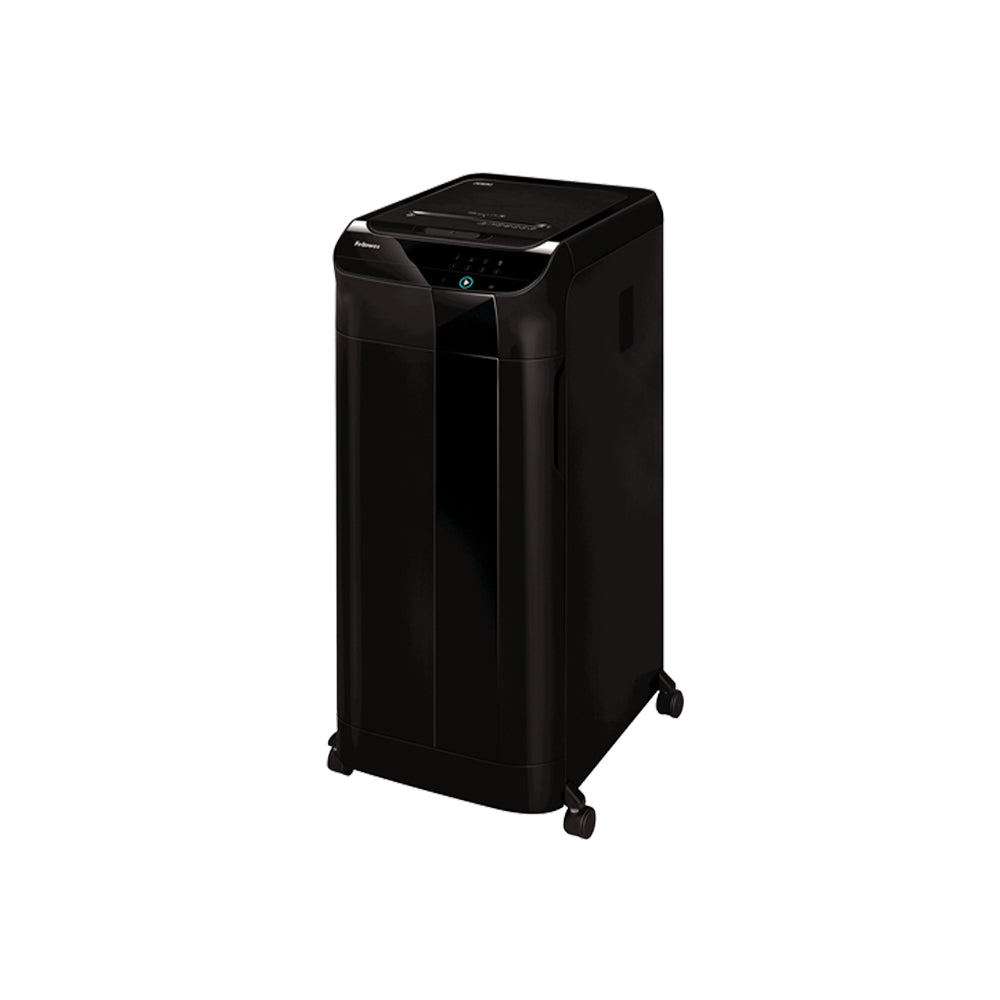 Bluepixel Equipamentos e Serviços Informáticos Lda | Destruidora de Partículas AutoMax 600M 2x12mm Preto P5 Fellowes Corte Partículas