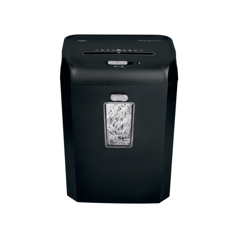 Bluepixel Equipamentos e Serviços Informáticos Lda | Destruidora de Tiras Rexel Promax QS RSS1535 P2 - 15 folhas Rexel Corte Tiras