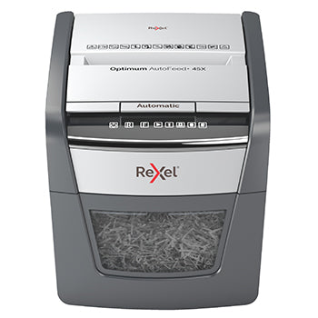 Bluepixel Equipamentos e Serviços Informáticos Lda | Destruidora de Documentos Rexel Auto+45X 4x28mm, Compacta e Segura Rexel Corte Partículas