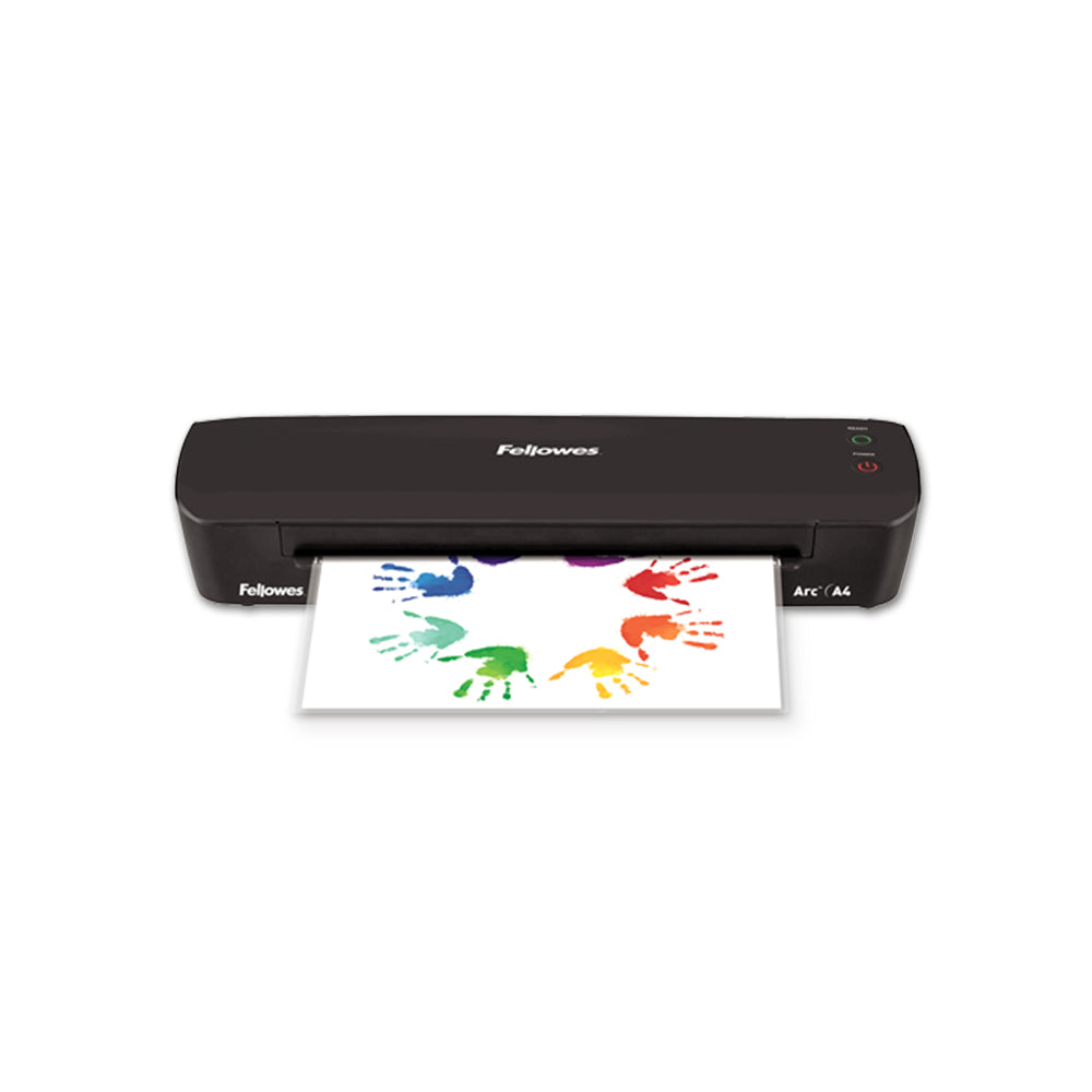 Bluepixel Equipamentos e Serviços Informáticos Lda | Plastificadora A4 80mic Quente ARC Fellowes — Proteção e Qualidade Fellowes Plastificadoras