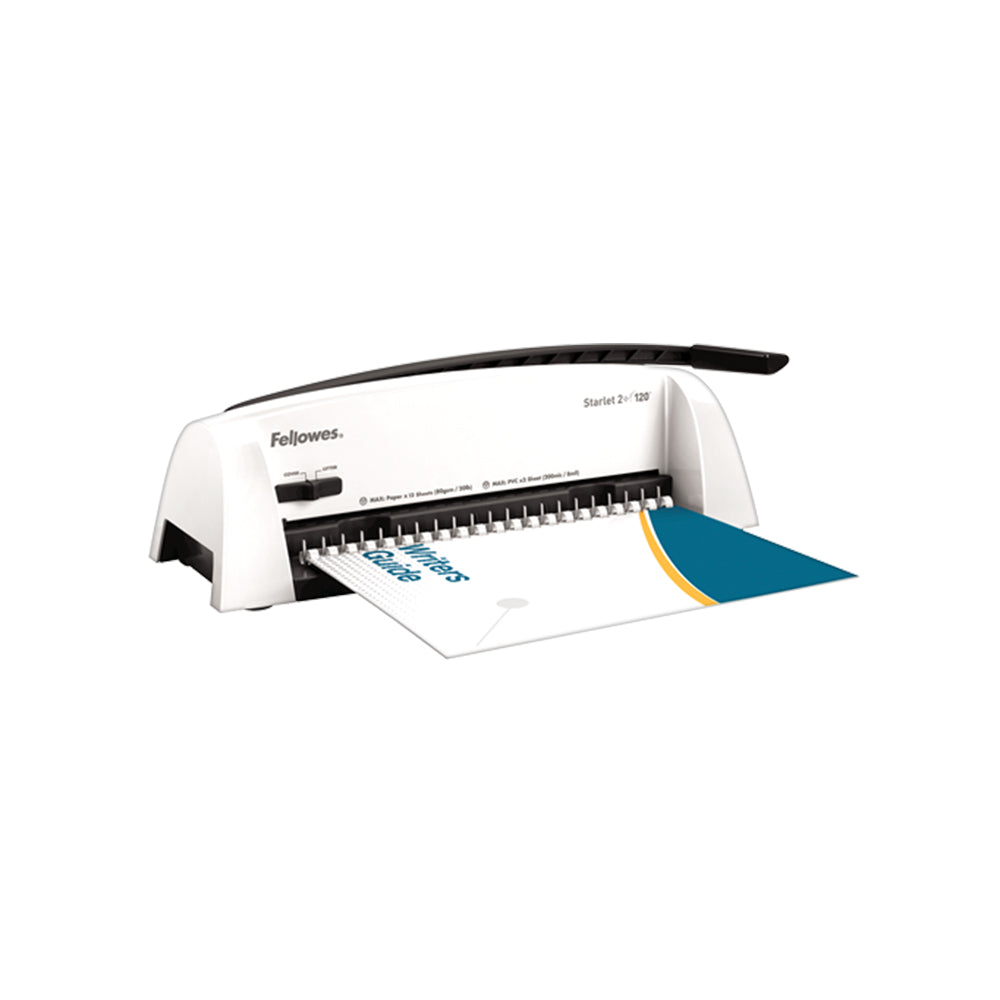 Bluepixel Equipamentos e Serviços Informáticos Lda | Encadernadora Espiral Plástico Starlet 2+ 120 Folhas Manual Fellowes Encadernadoras