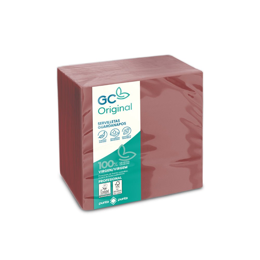 Guardanapos 40x40 2Fls Bordeaux P&P 100un