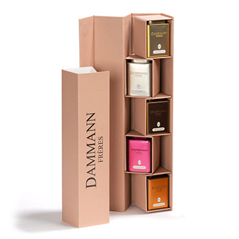 Caixa Coffret Tubo Chás 30grx5 Sabores Latas IRIS