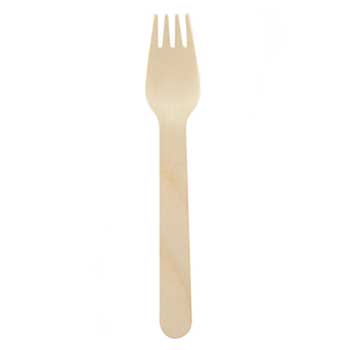 Garfos de Madeira 16cm - Pack com 100 unidades | Utensílios Sustentáveis