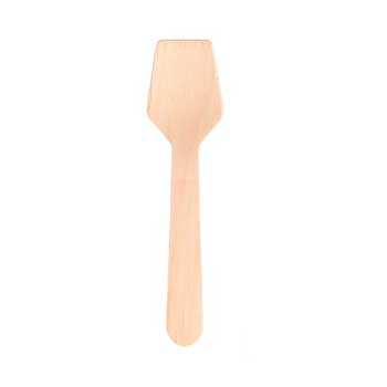 Colheres Gelado Madeira 9,5cm 100un