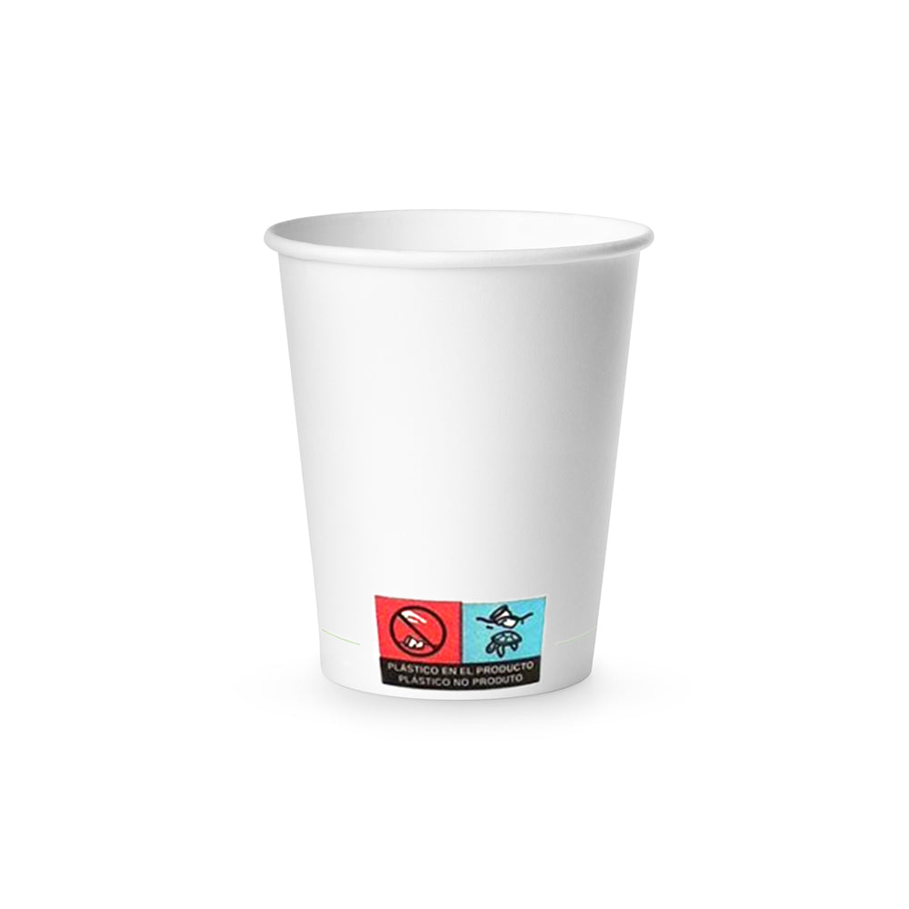 Copos de Papel 200ml 7oz Brancos — Kit com 50 unidades