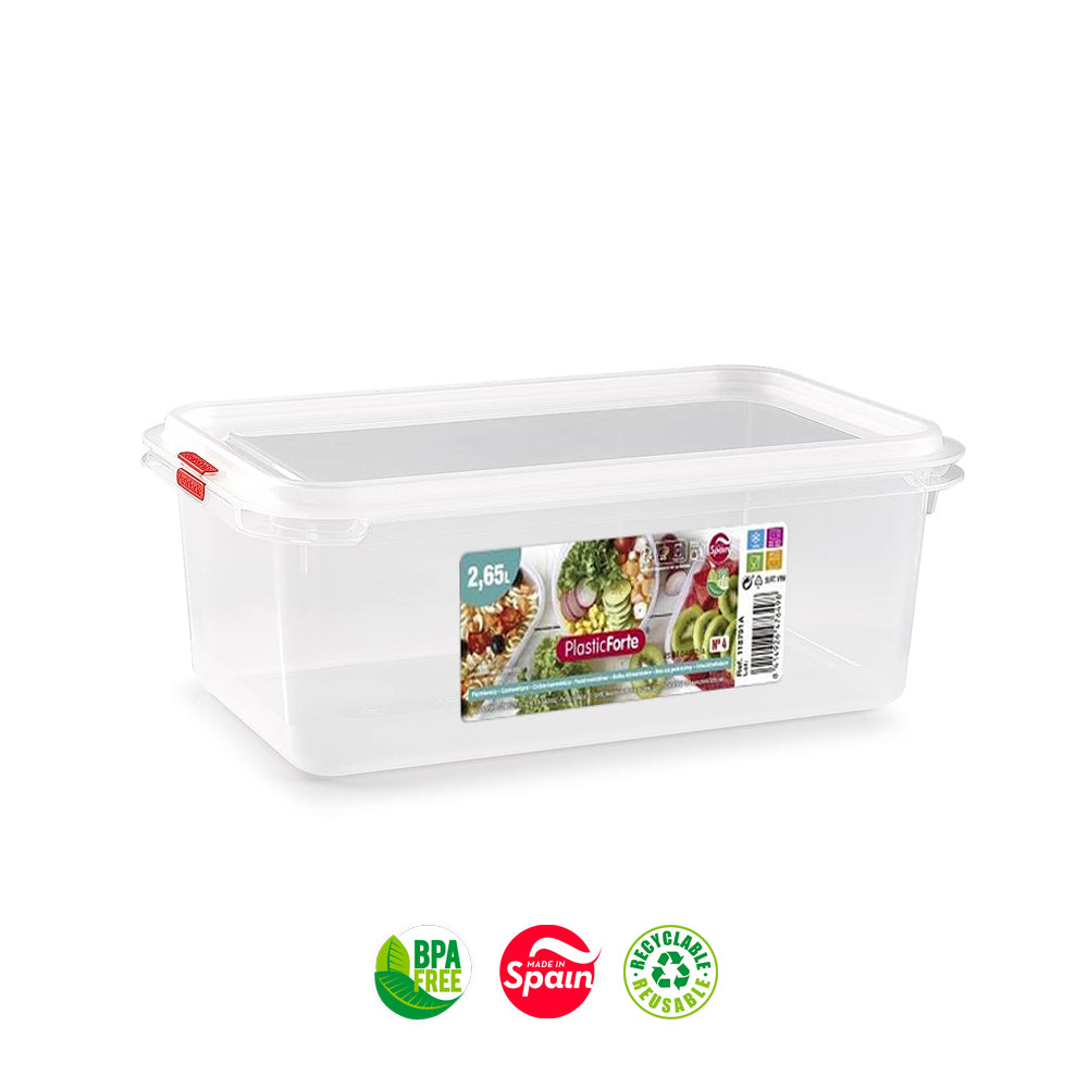 Caixa Hermética Hotelaria Frost Nº4 2,65L Transparente