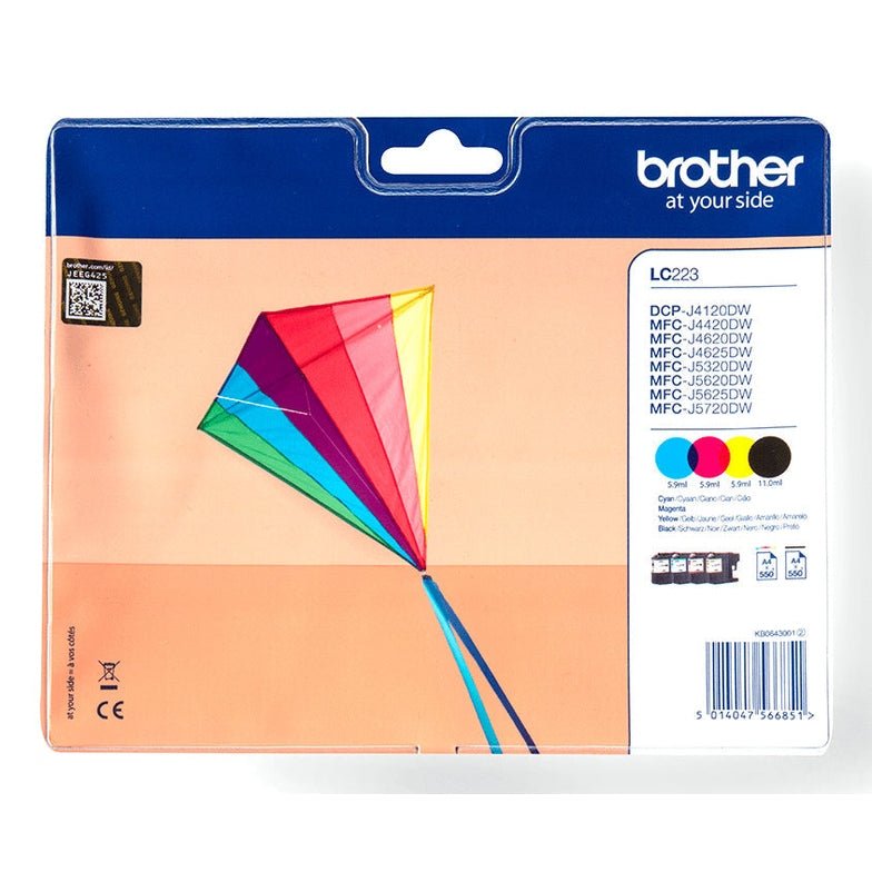 Tinteiro Brother LC223VALBP Pack 4 Cores para MFC-J4420DW/4625DW Brother
