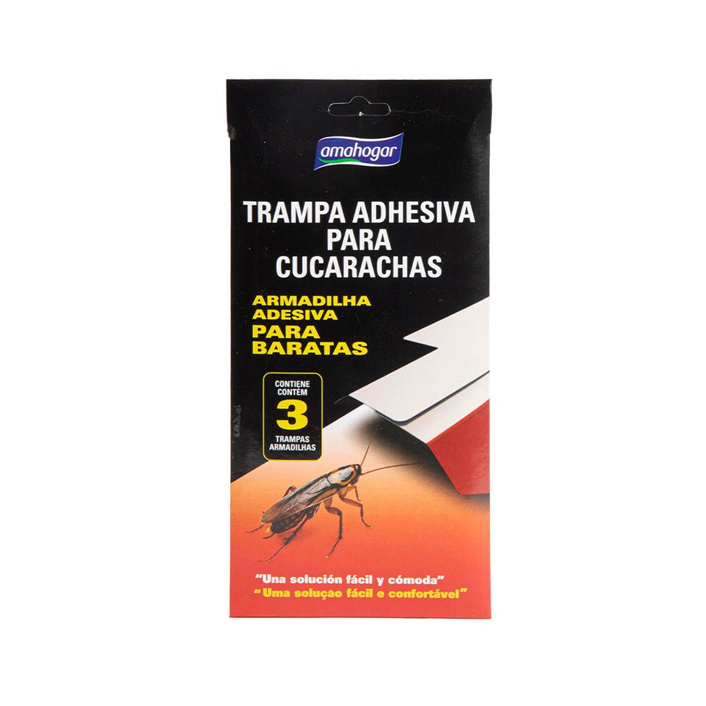 Armadilha Adesiva para Baratas - Kit 3 Unidades | Controle Eficaz
