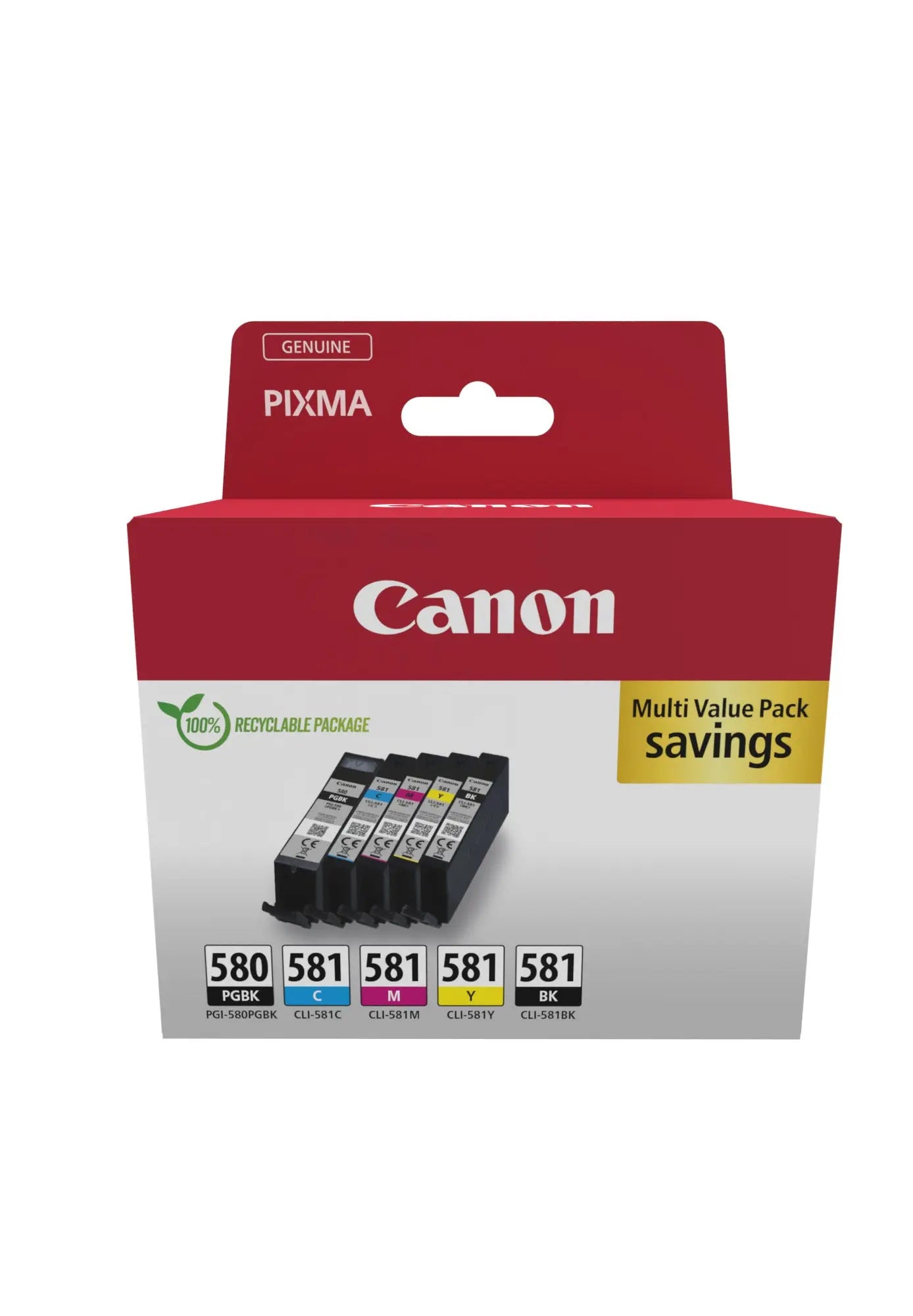 Cartuchos de Tinta Canon PGI-580/CLI-581 Preto, Colorido e Preto & Cores Canon