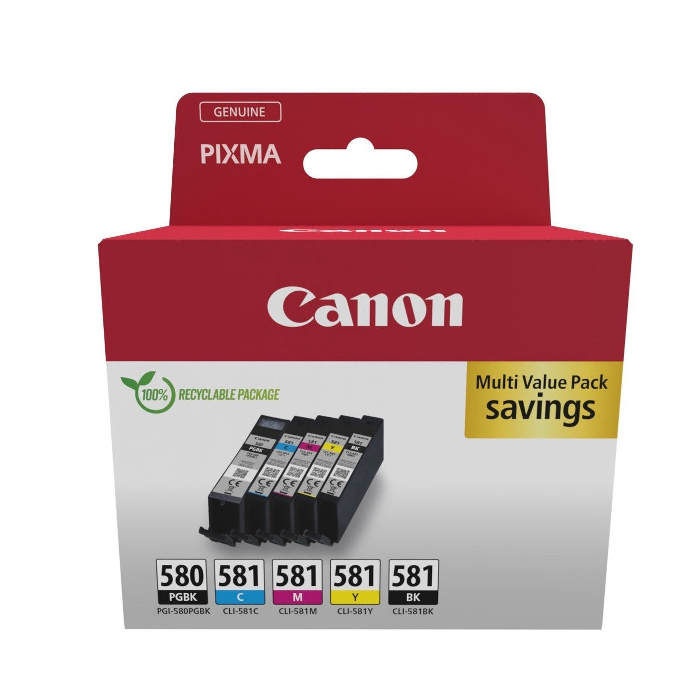 Cartuchos de Tinta Canon PGI-580/CLI-581 Preto, Colorido e Preto & Cores Canon
