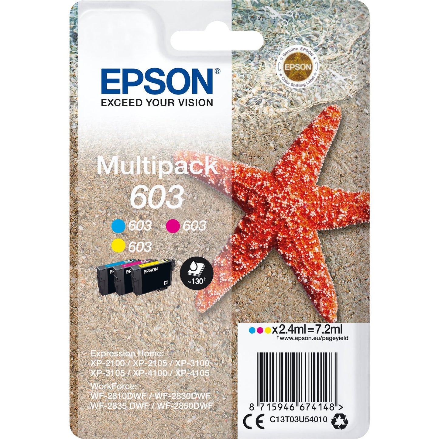 EPSON 1LB Multipack 3-colours 603 Ink w/s