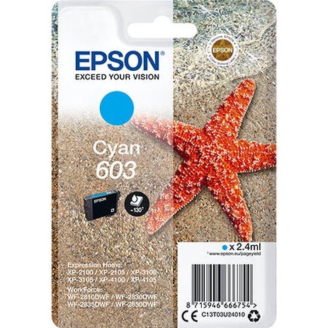 EPSON 4LB Singlepack Cyan 603 Ink w/s