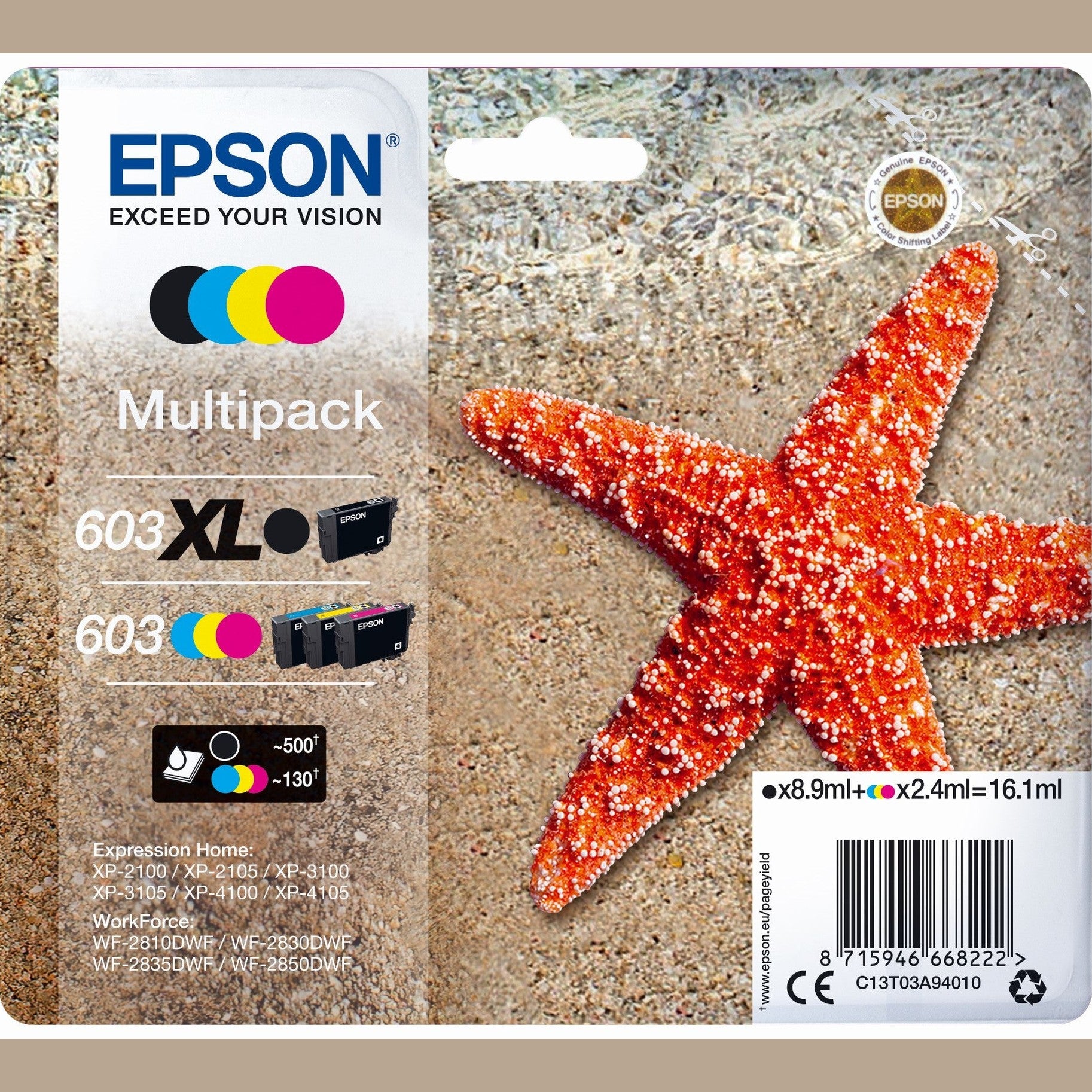 EPSON Multipack 4-colours 603 XL Black/Std. CMY