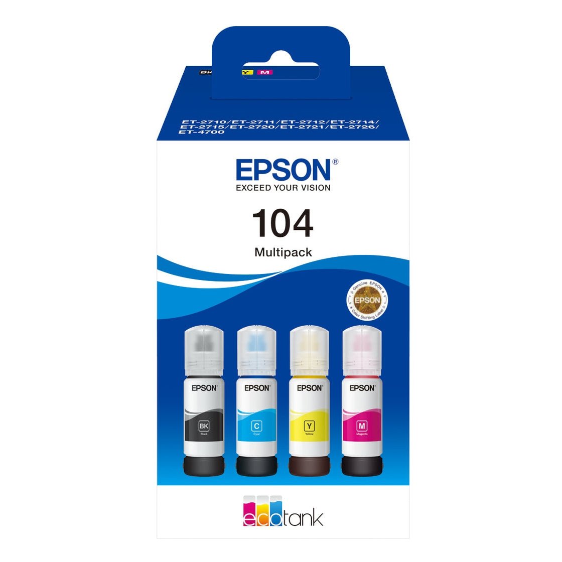Tinta Epson EcoTank 1LB 4C - Pacote de Cores Multipack Epson