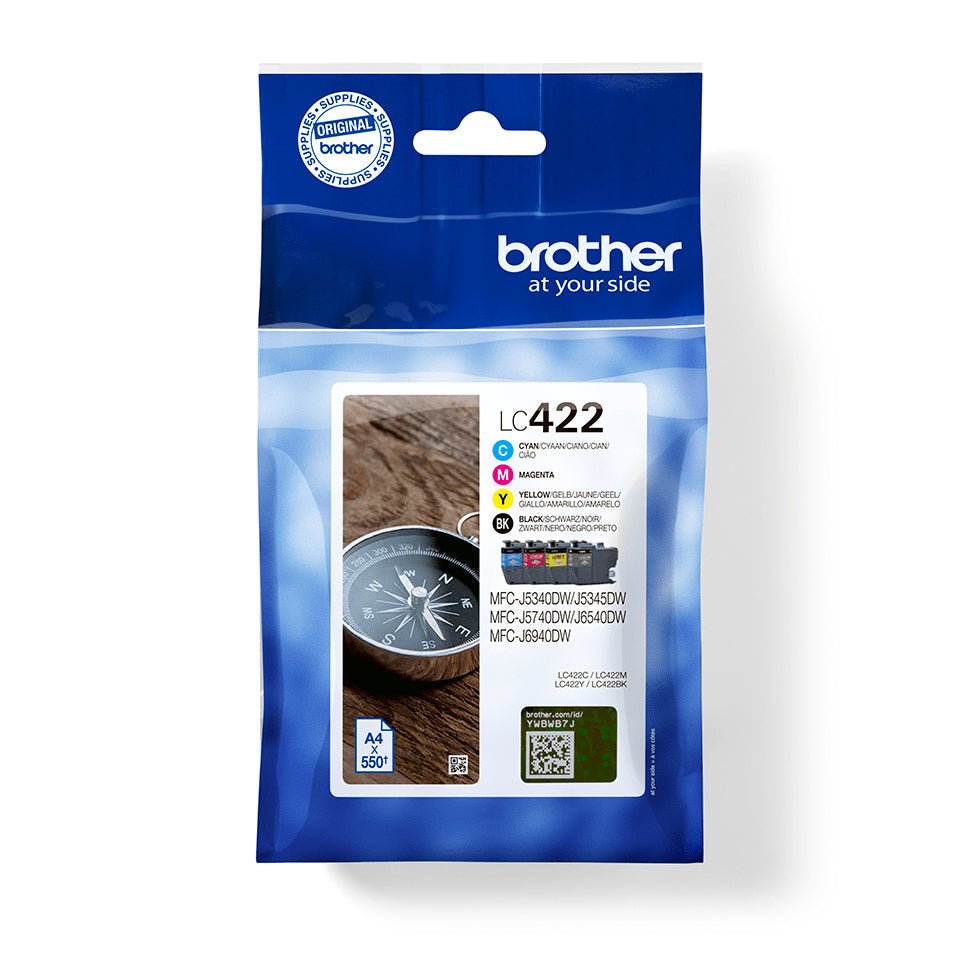 Cartucho de Tinta Brother LC422VAL para MFC-J5340DW, 550 páginas Brother