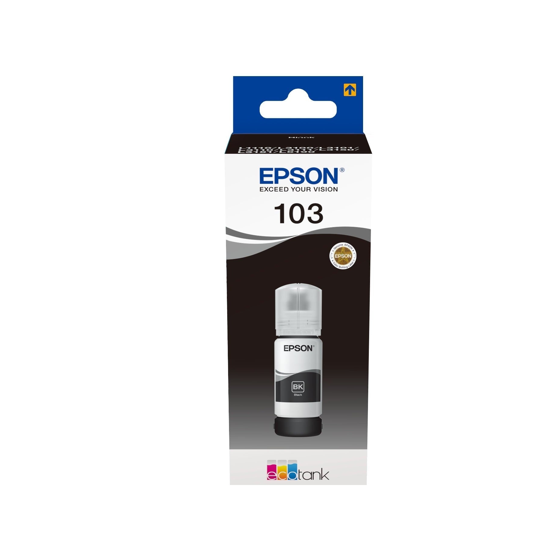 Tinta EPSON EcoTank 1LB 103 Preto para Impressora — Original, Alta Qualidade Epson