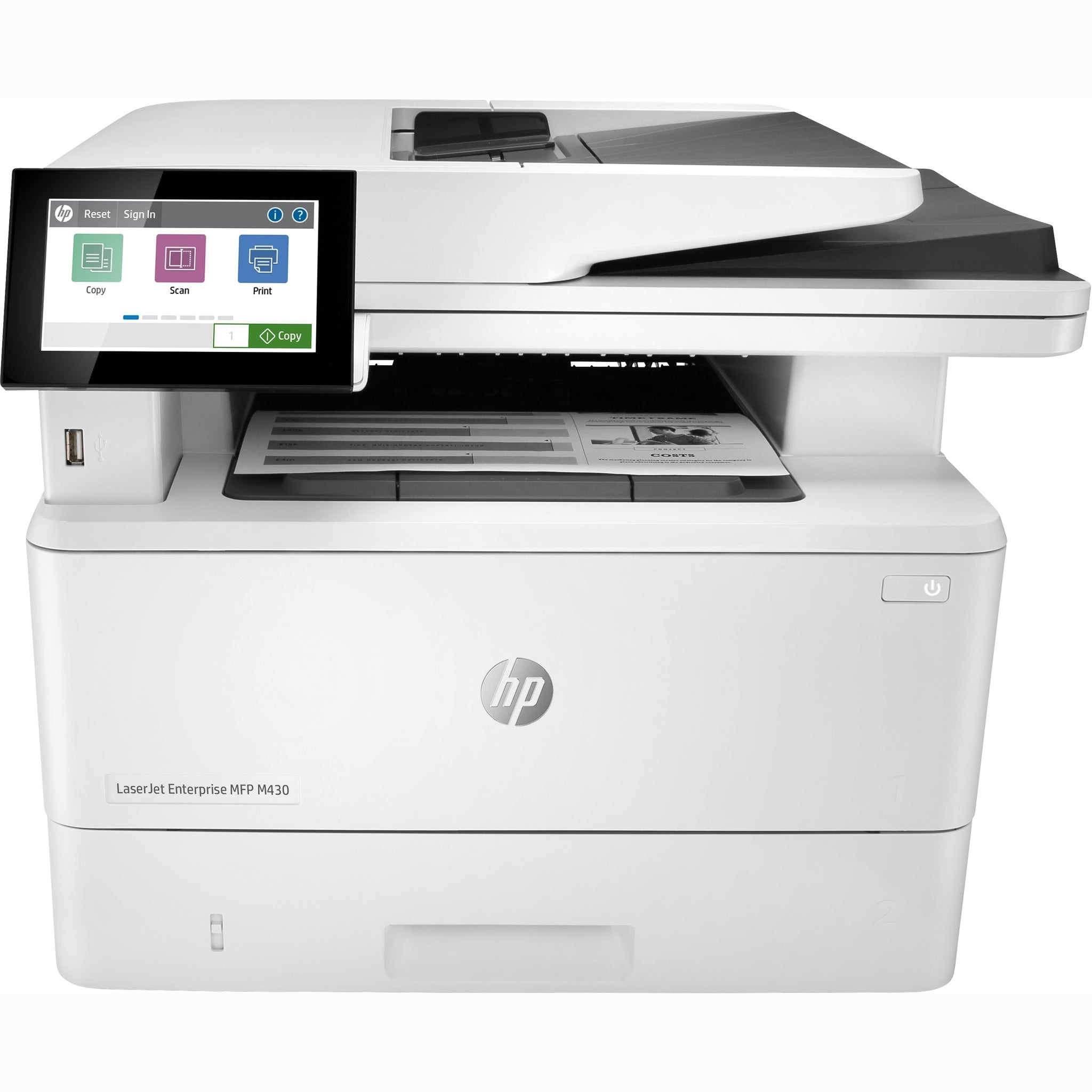 HP LaserJet Enterprise MFP M430f MFP Mono laser 216x297mm A4 38ppm Copy 40ppm Print 350sheets USB LAN