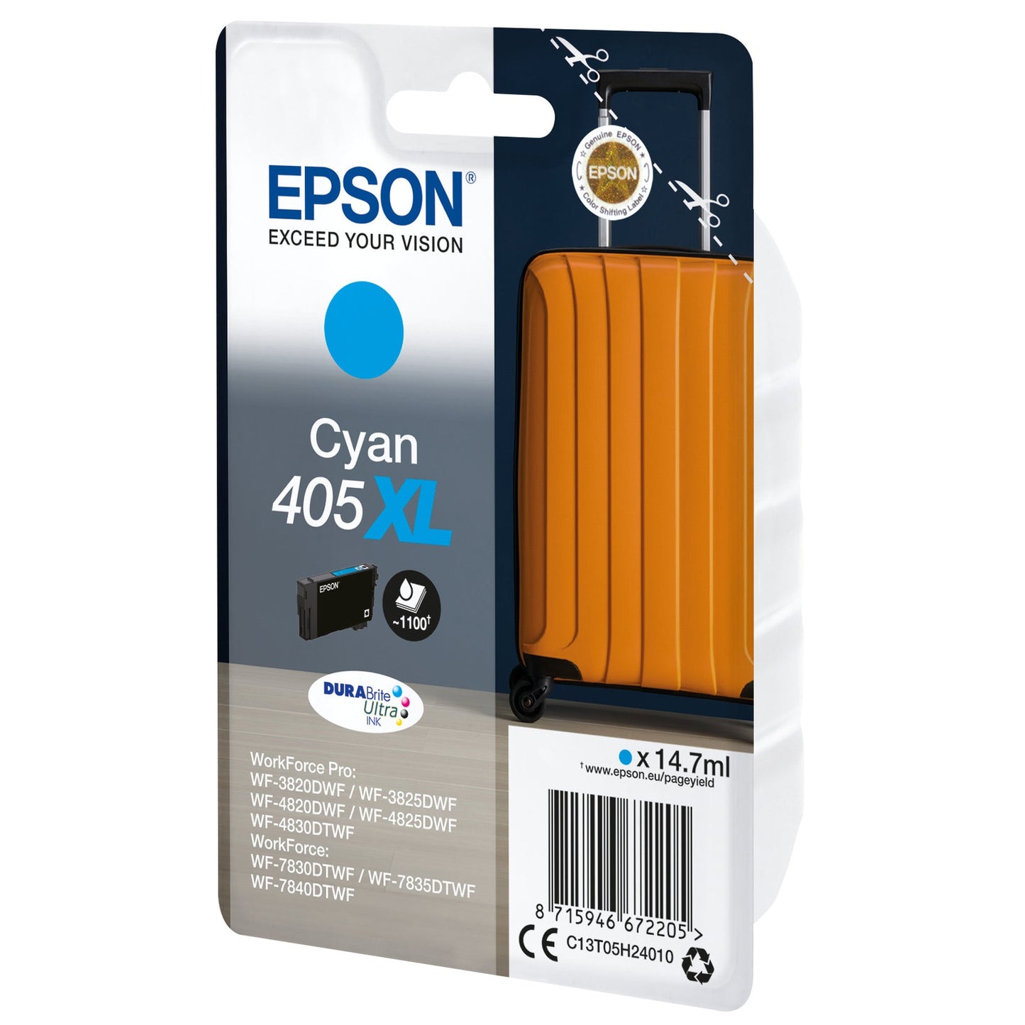 Tinta Epson 405XL Cyan 6LB — Cartucho Durabrite Ultra de Alta Qualidade Epson