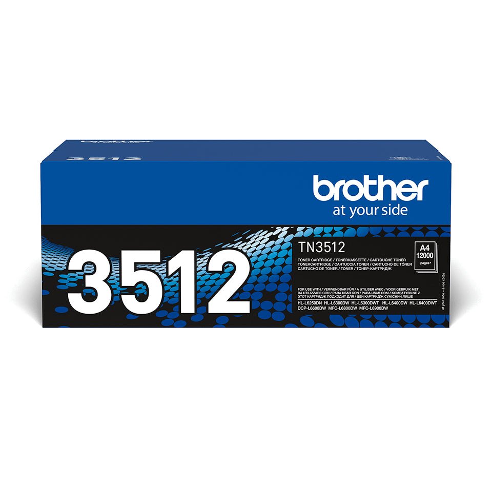 Toner Brother TN-3512 Preto — 12.000 páginas de alta qualidade