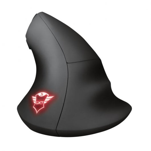 Rato gamer vertical Trust GXT 144 REXX com design ergonômico e botões de alta precisão, ideal para jogos e uso prolongado.