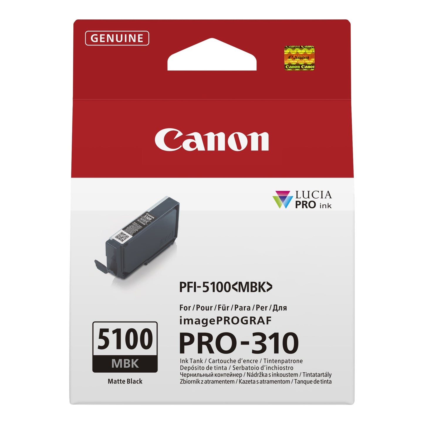 Tinteiro Canon PFI-5100 Preto Matte 6951C001 - Alta Qualidade
