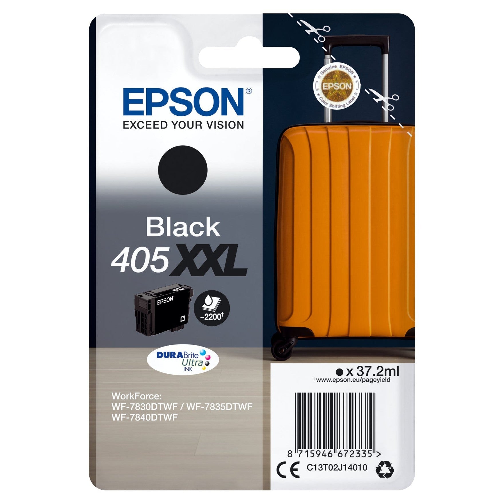 Tinta Preta EPSON 405XXL Singlepack 4LB DURABrite Ultra Epson