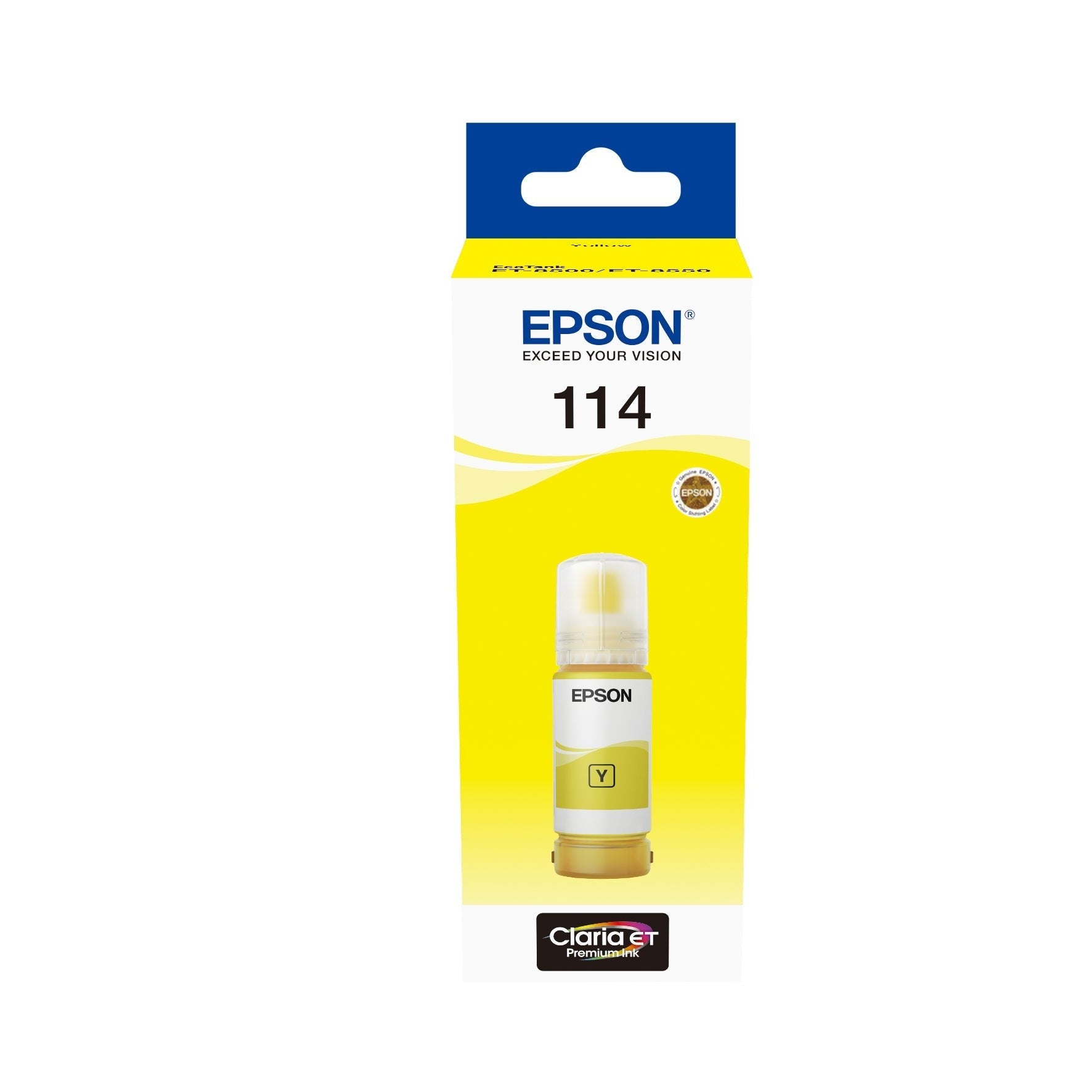 Tinta Amarela Epson EcoTank 1LB 114 – Compatível para Impressoras Epson