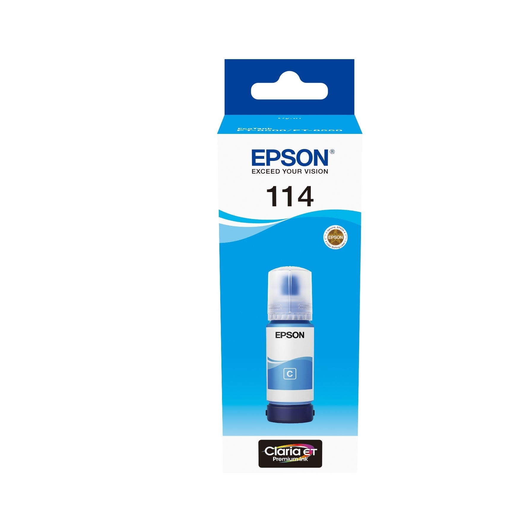 Tinta Cyan EPSON EcoTank 1LB 114 — Compatível e de Alta Qualidade Epson