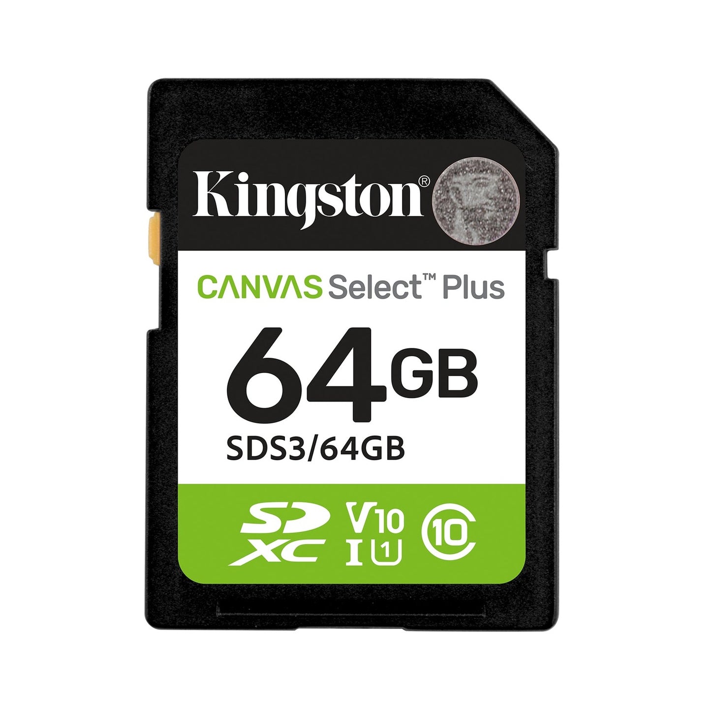 Kingston Canvas Select Plus - Cartão de memória flash - 64 GB - Video Class V10 / UHS-I U1 / Class10 - SDXC UHS-I