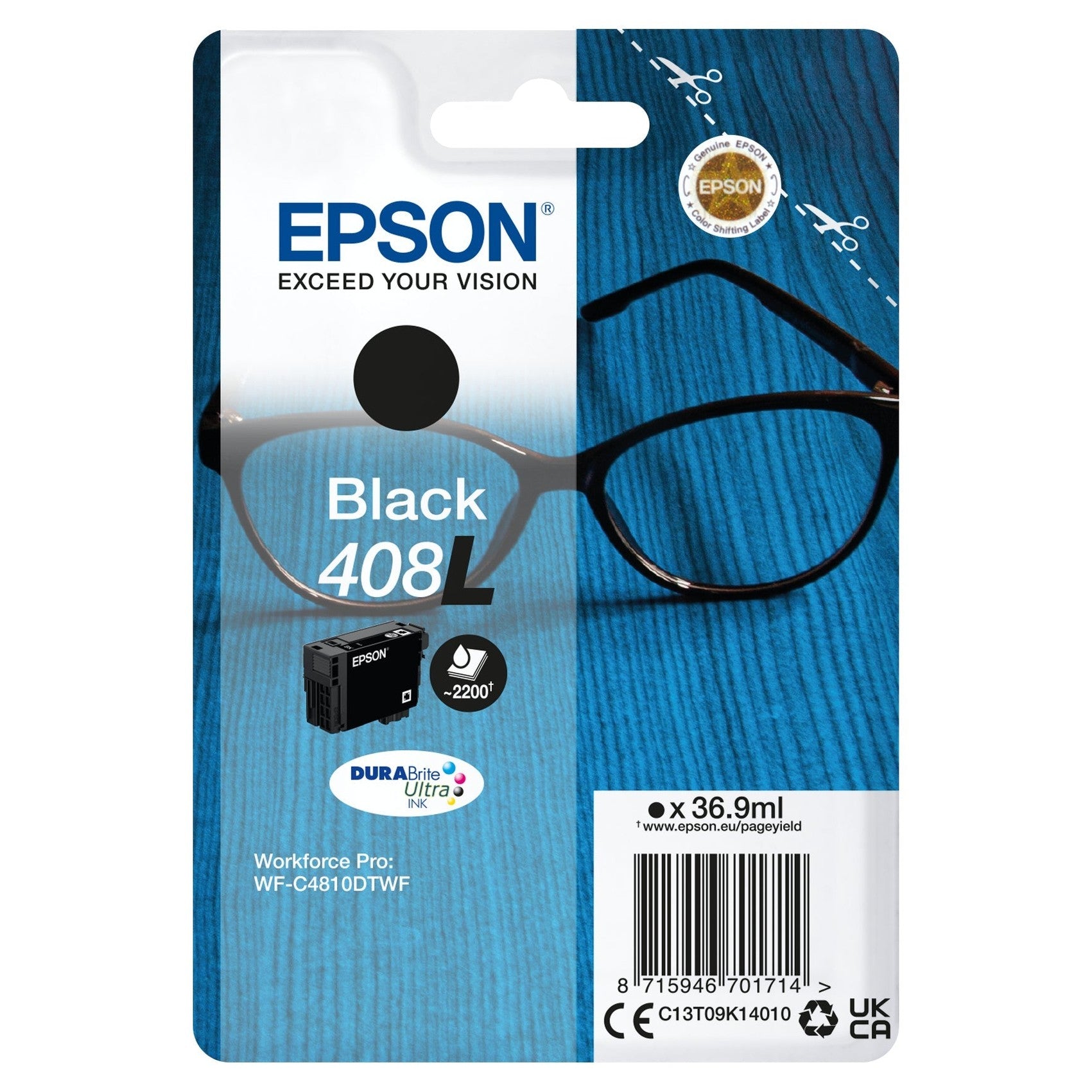 Tinta EPSON 408L Preto Durabrite Ultra — Pack Único de 4lb Epson