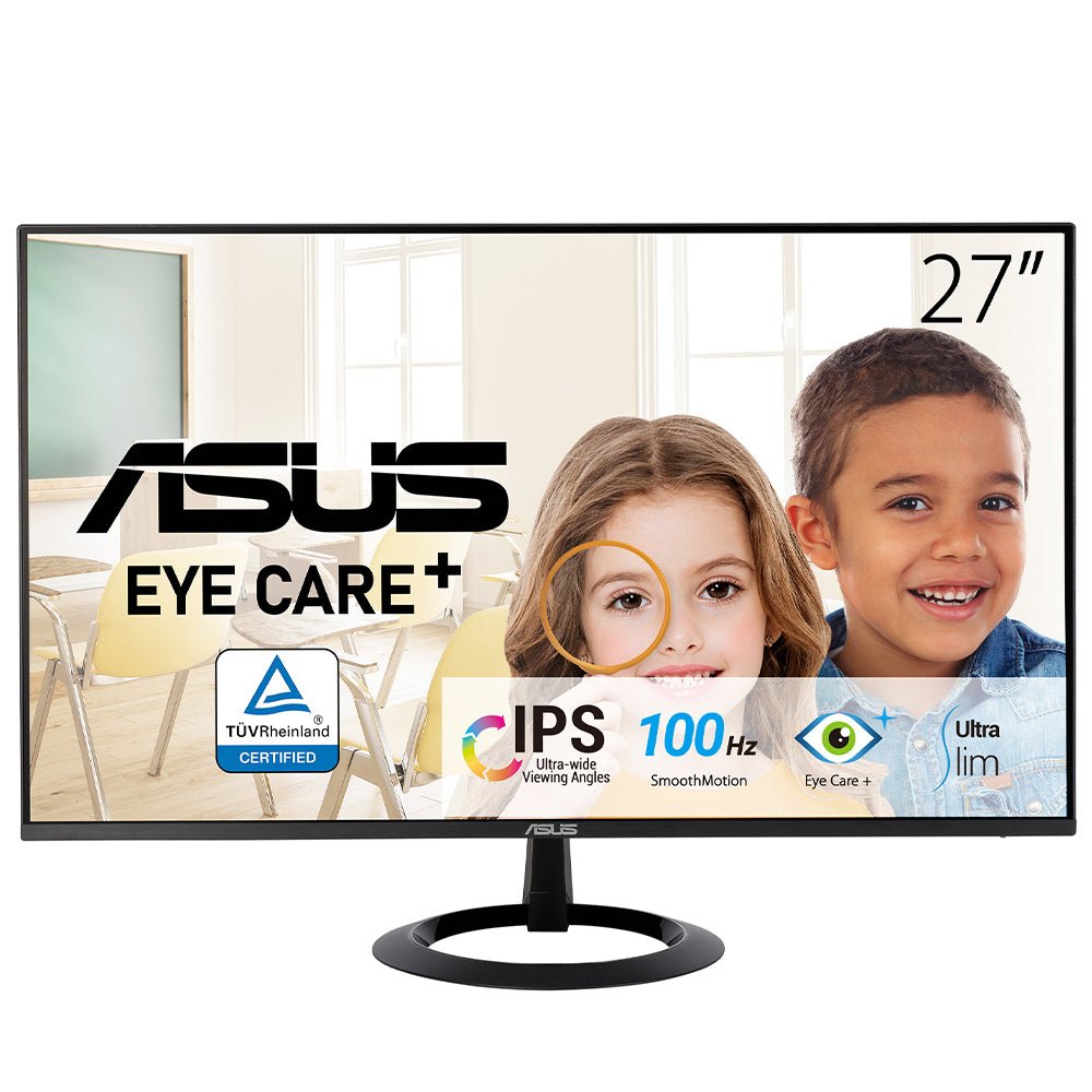 ASUS VZ27EHF - Monitor LED - 27" - 1920 x 1080 Full HD 1080p @ 100 Hz - IPS - 250 cd/m² - 1300:1 - 1 ms - HDMI - preto