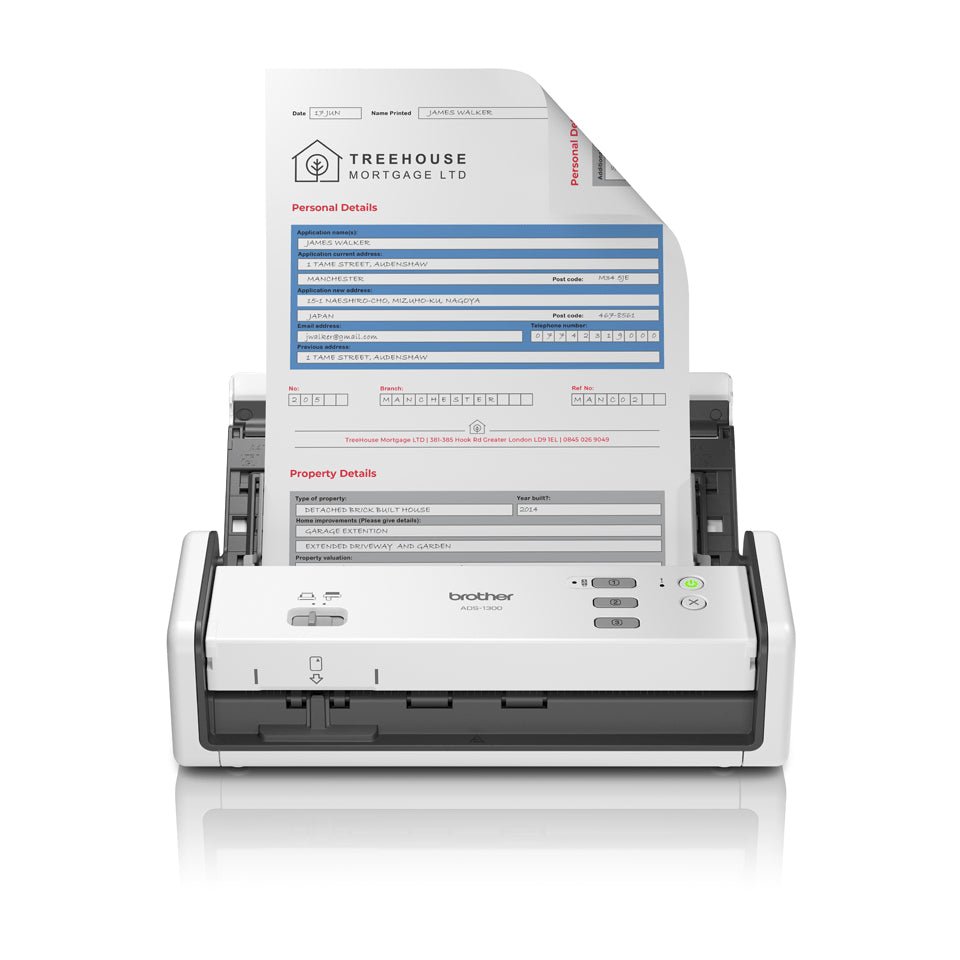 Scanner de Documentos Brother ADS-1300 - 30ppm Rápido e Efetivo