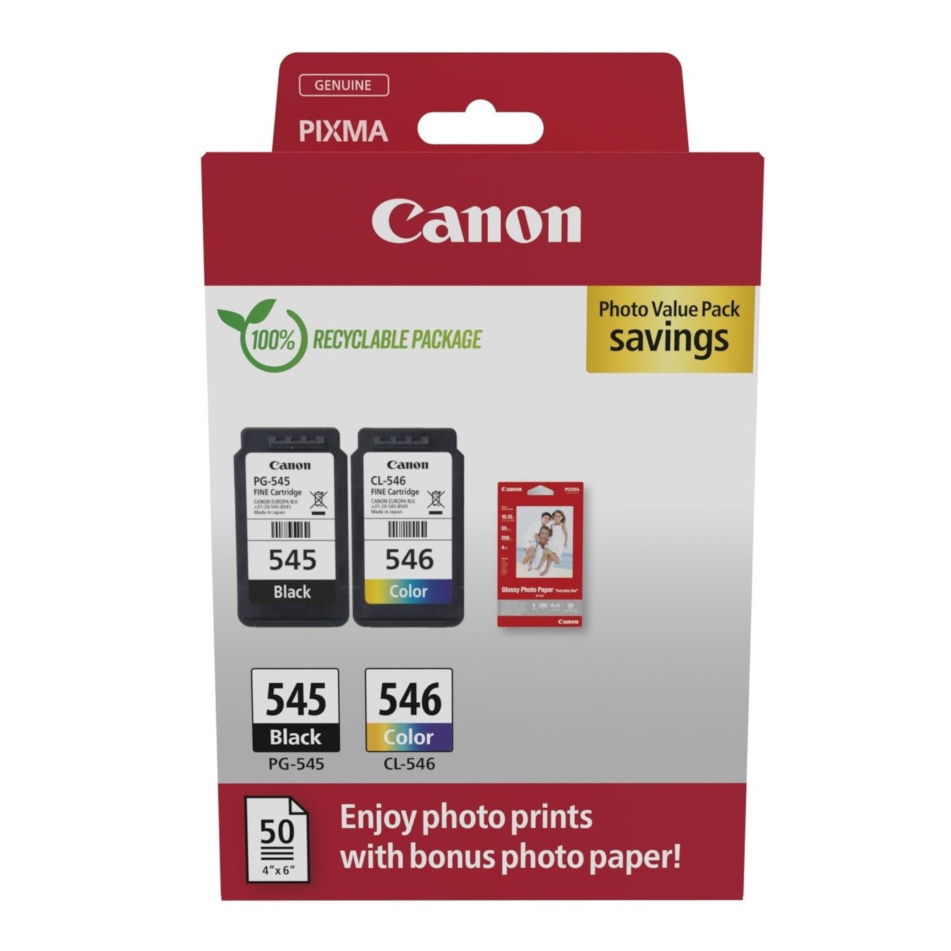 Cartucho de Tinta Canon PG-545/CL-546 — Alta Qualidade e Economia Canon