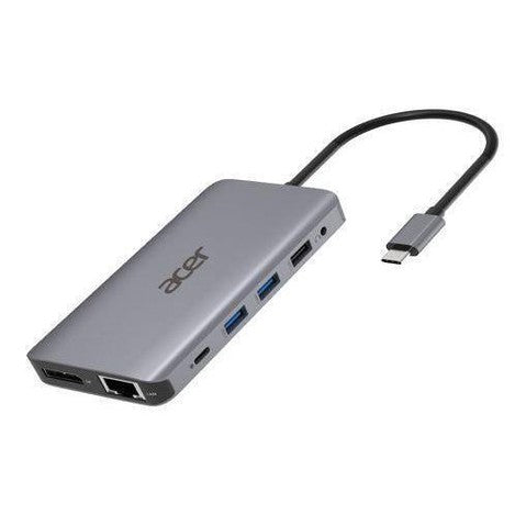 Acessório ACER 12 em 1 Type-C Dongle com USB, HDMI, Ethernet e Leitores de Cartão