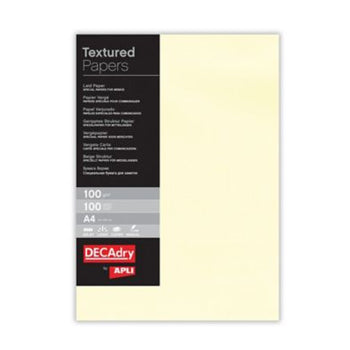 Bluepixel Equipamentos e Serviços Informáticos Lda | Papel A4 Verge 100g Apli Creme – 100 Folhas para Impressão Apli Criativo